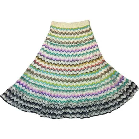 Y2K Rainbow Wavy Mesh Skirt • Size Medium/28-34” waist 💌🌈 - Picture 7 of 9